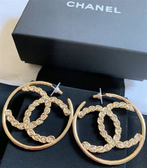 chanel hoop earrings megan mckenna|Chanel ring earrings.